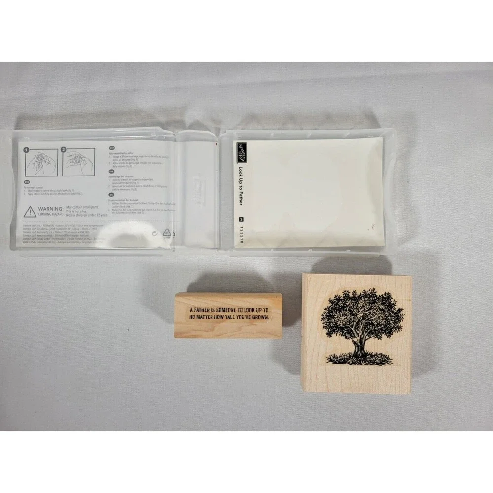 Stampin Up‎ Look Up to Father Wood Mount Rubber Stamp celebrate dad Father's Day